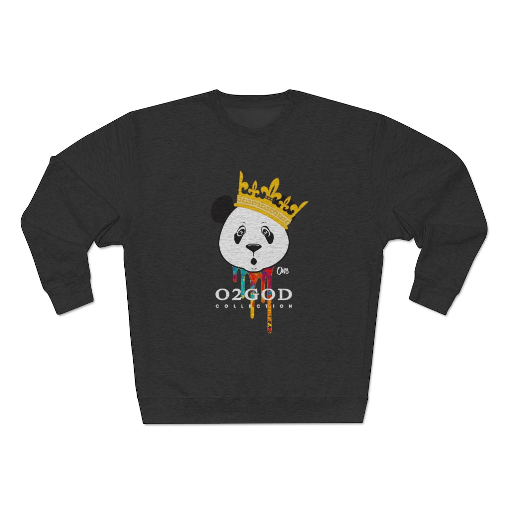 o2god King Panda Premium Crewneck Sweatshirt
