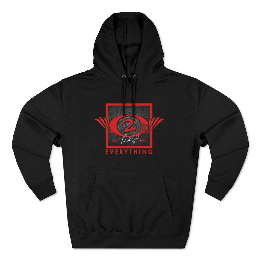 Red O2 Wings Square Premium Pullover Hoodie