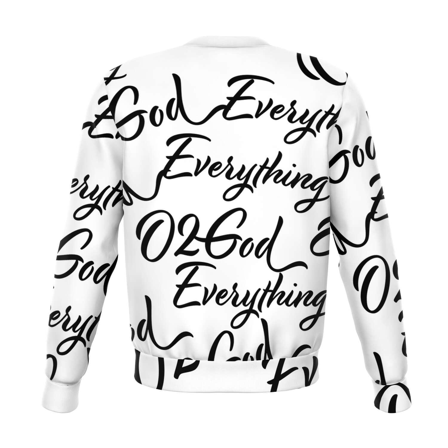 O2GOD Text ART Sweatshirt White