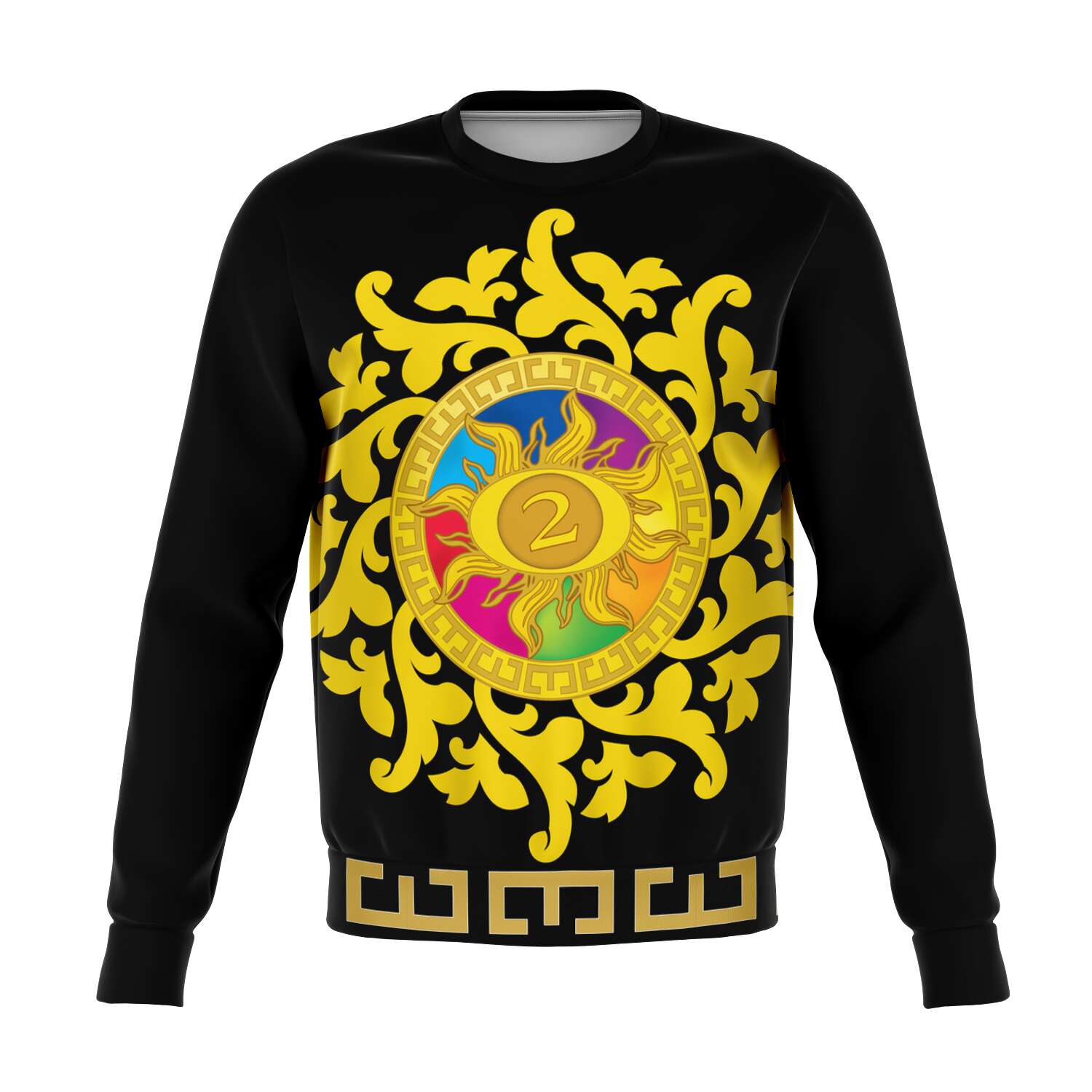 Black Fancy Crest Sweatshirt