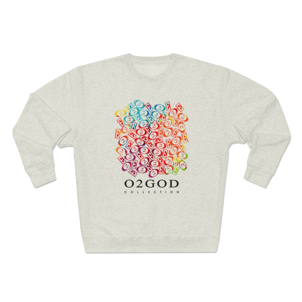 O2GOD Multi-Color O2/E Unisex Premium Crewneck Sweatshirt