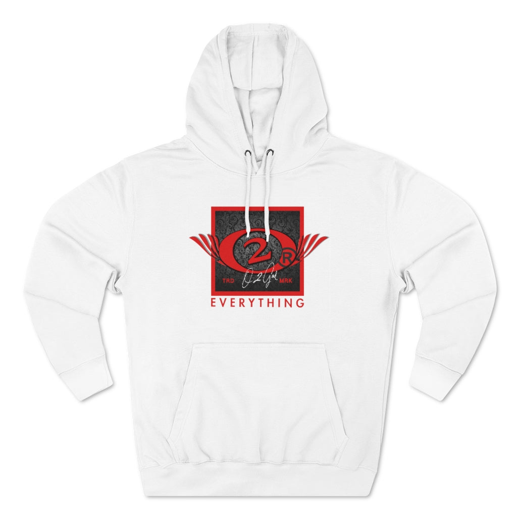 Red O2 Wings Square Premium Pullover Hoodie