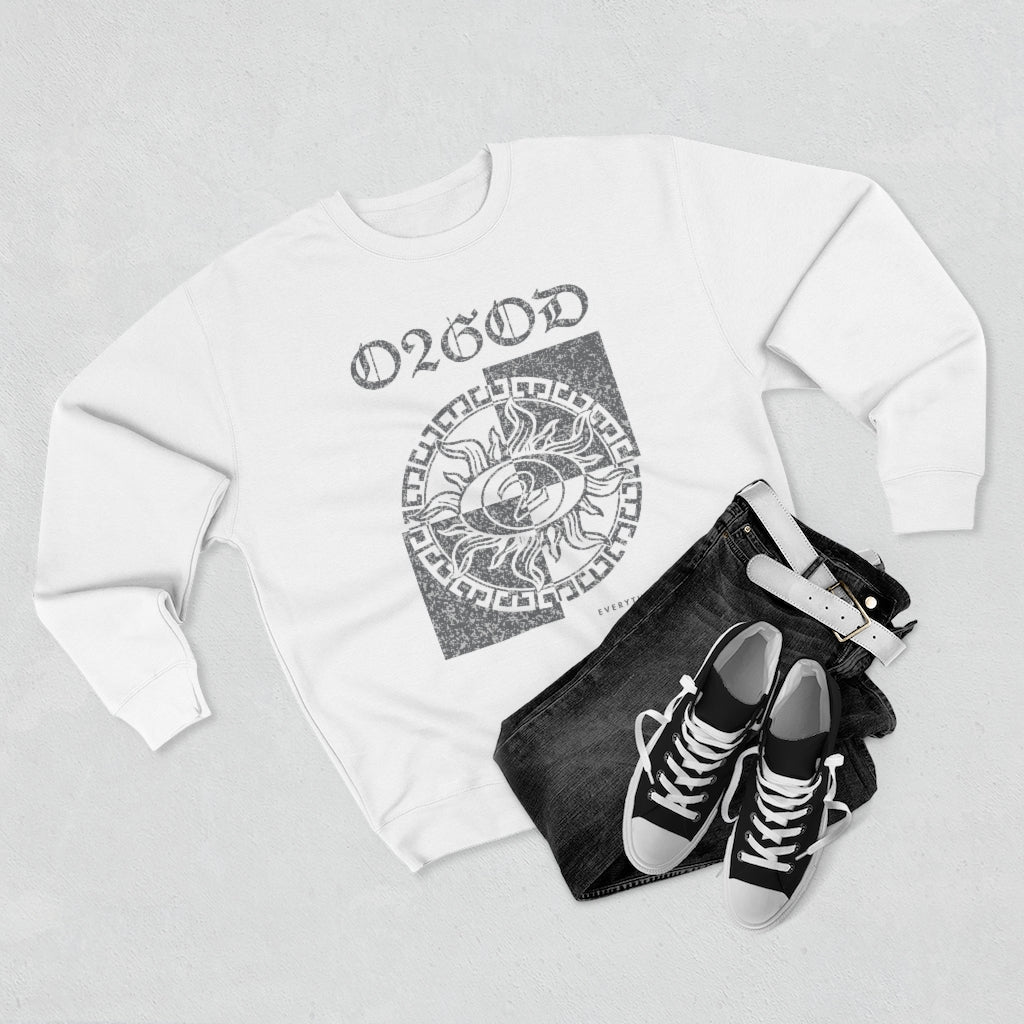 O2GOD Crest Texture Block Premium Crewneck Sweatshirt