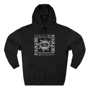 O2GOD SUN Square Premium Pullover Hoodie black