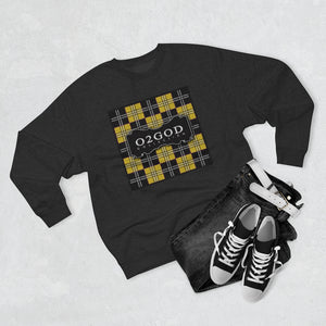 O2GOD Plaid Block Premium Crewneck Sweatshirt