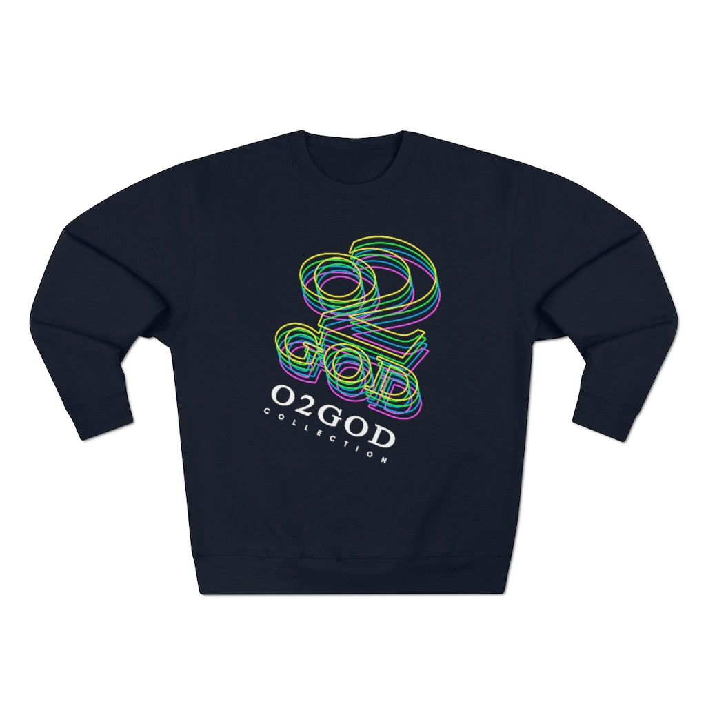 O2GOD Neon Outline Crewneck Sweatshirt