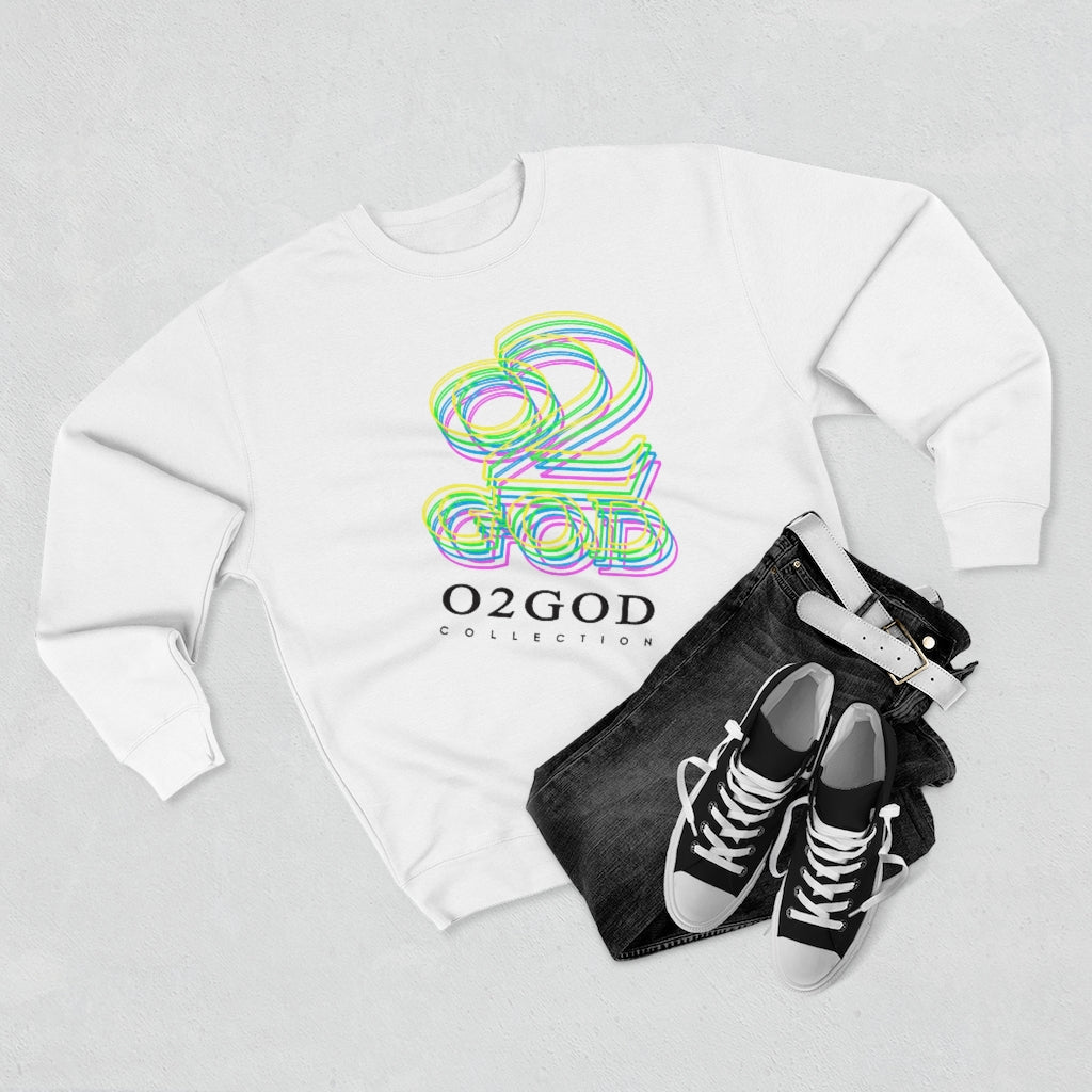 O2GOD Neon Outline Crewneck Sweatshirt