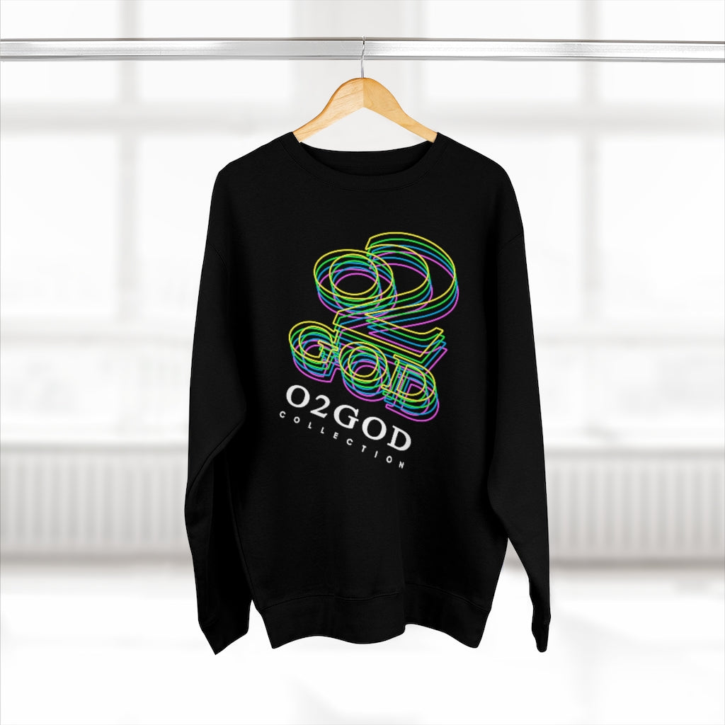 O2GOD Neon Outline Crewneck Sweatshirt