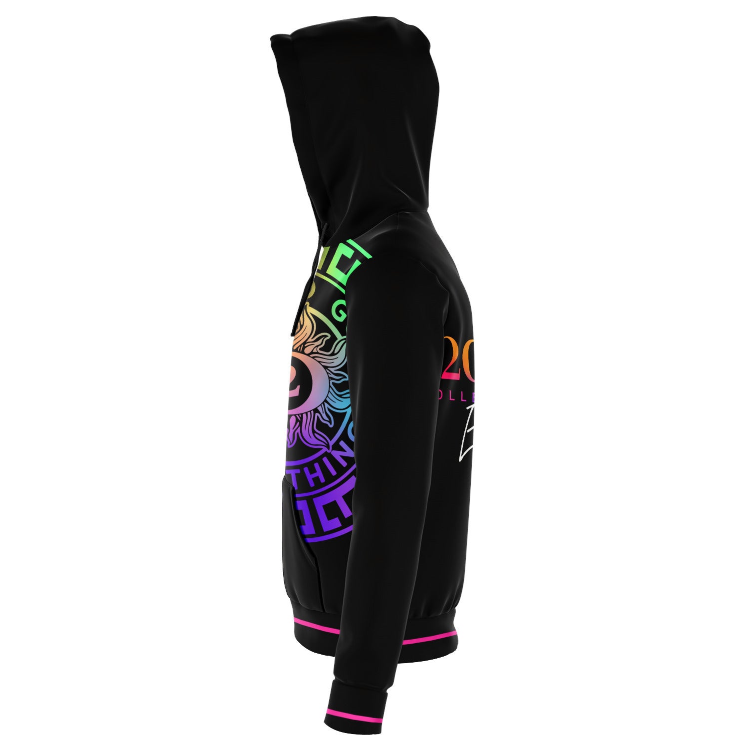 Large OWE TO O2GOD Colorful  Hoodie