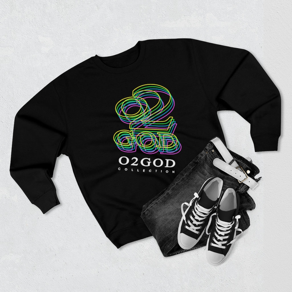 O2GOD Neon Outline Crewneck Sweatshirt