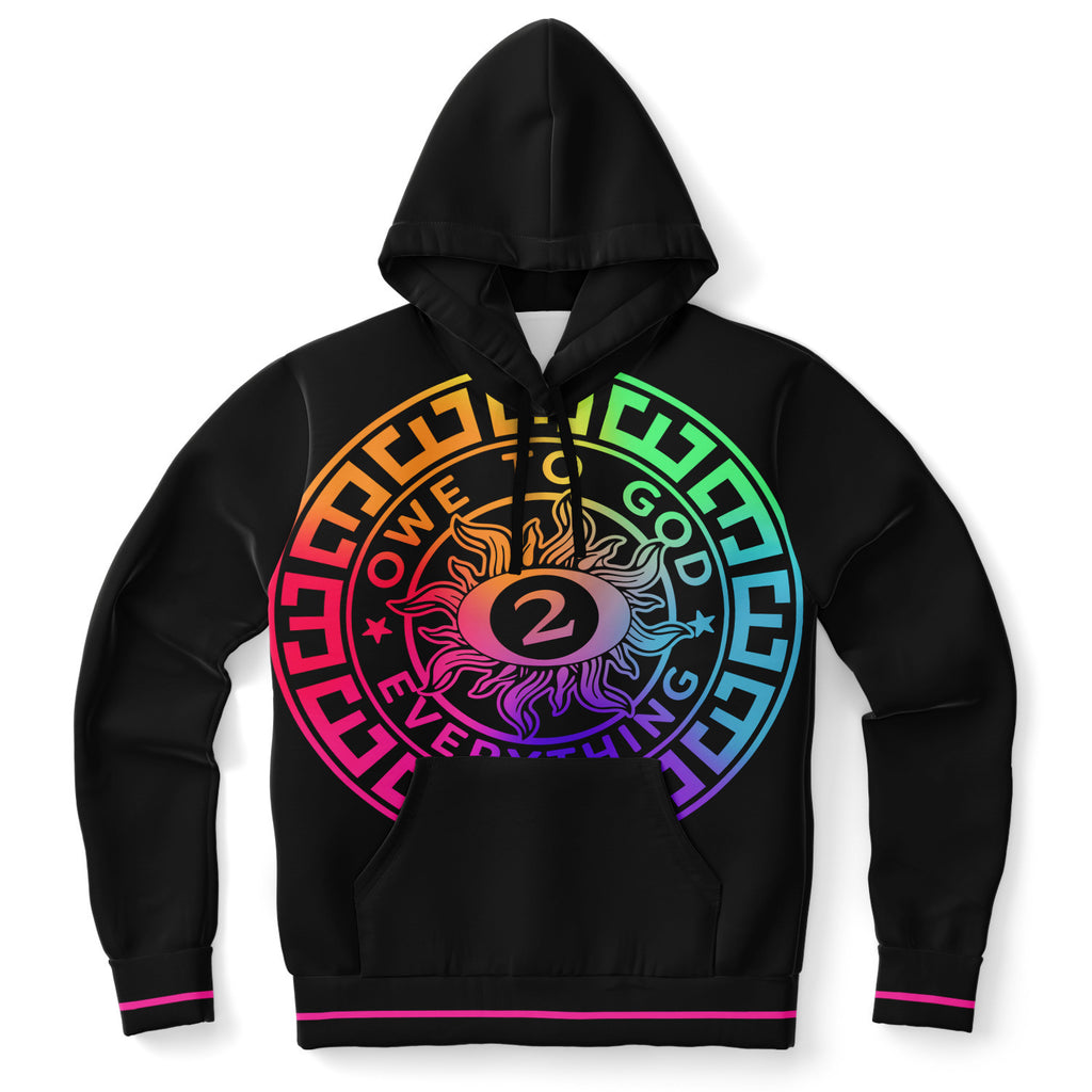 Large OWE TO O2GOD Colorful Hoodie