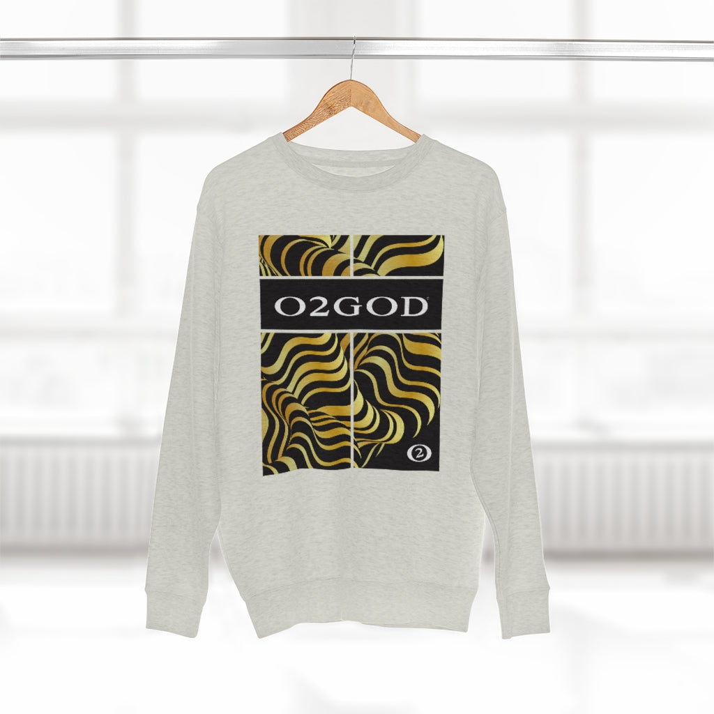 O2GOD Gold Wave Premium Crewneck Sweatshirt