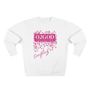 PINK O2GOD Block Premium Crewneck Sweatshirt white