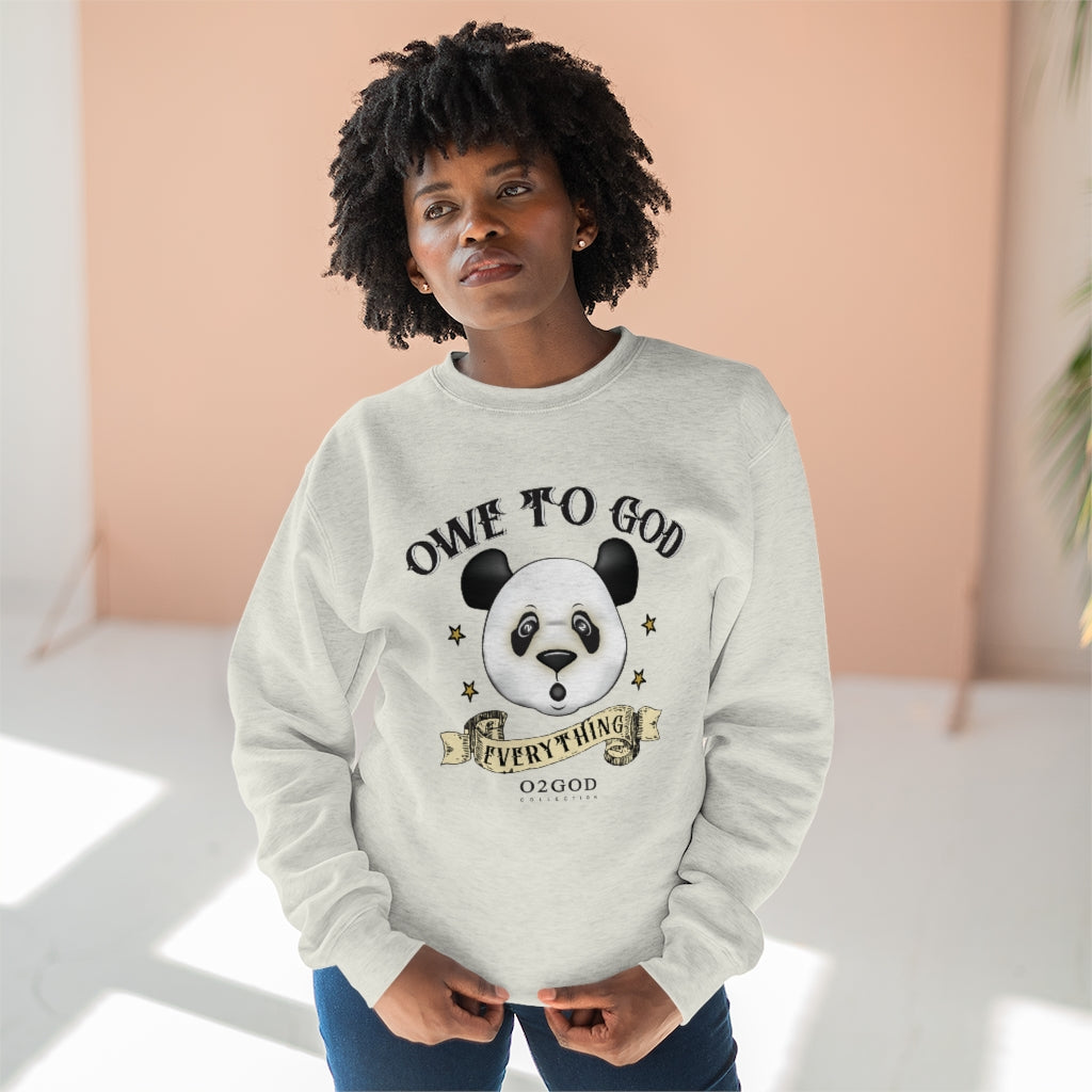 Panda Ribbon Premium Crewneck Sweatshirt