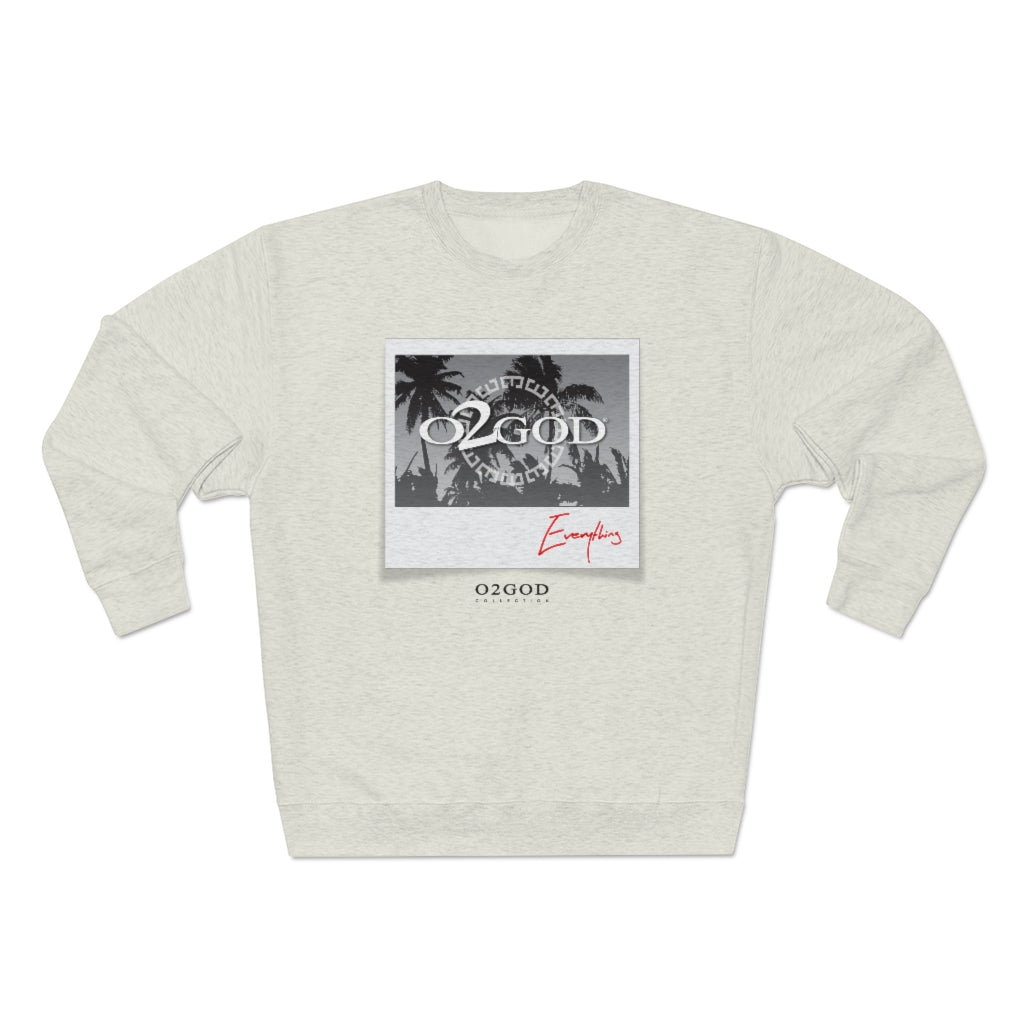 O2GOD Polaroid Palm Unisex Premium Crewneck Sweatshirt