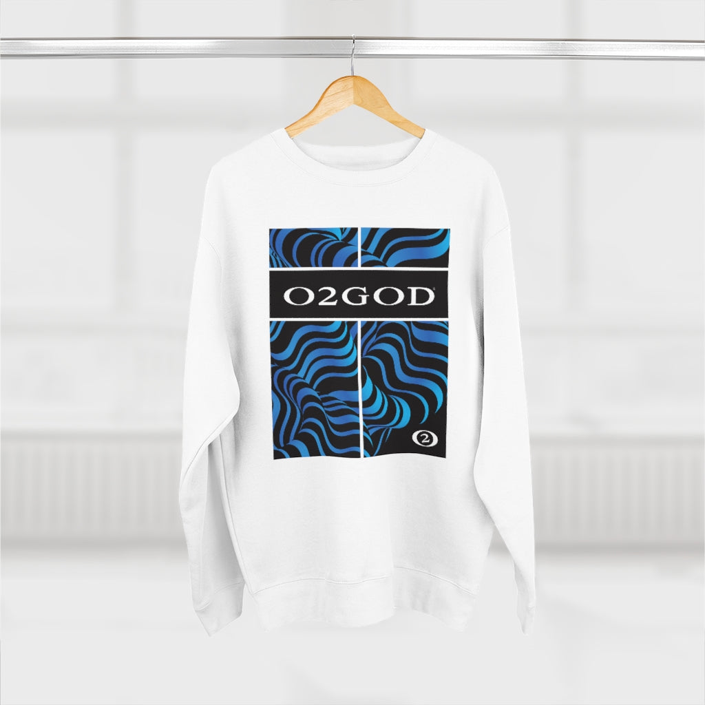 O2GOD Blue Wave Premium Crewneck Sweatshirt