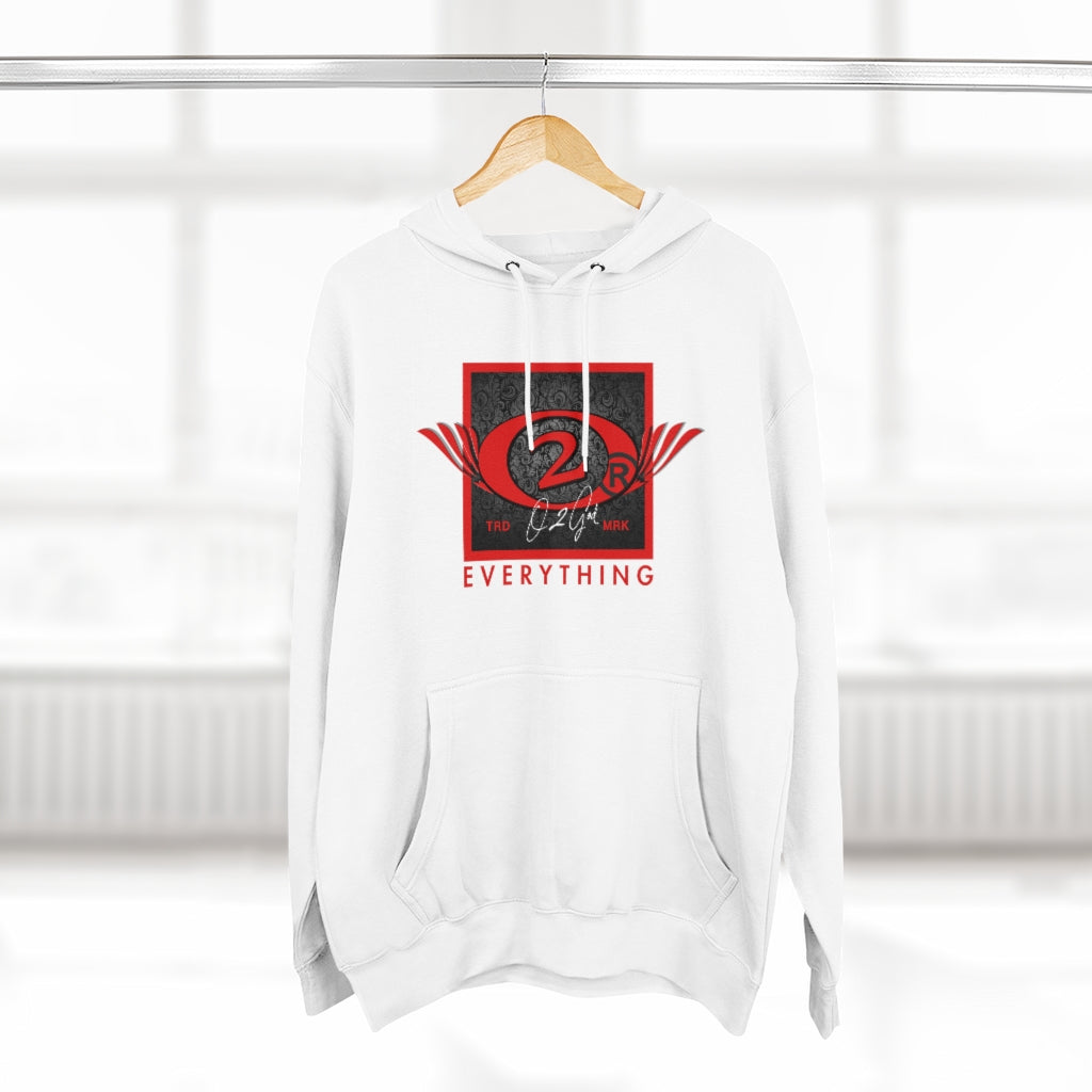 Red O2 Wings Square Premium Pullover Hoodie