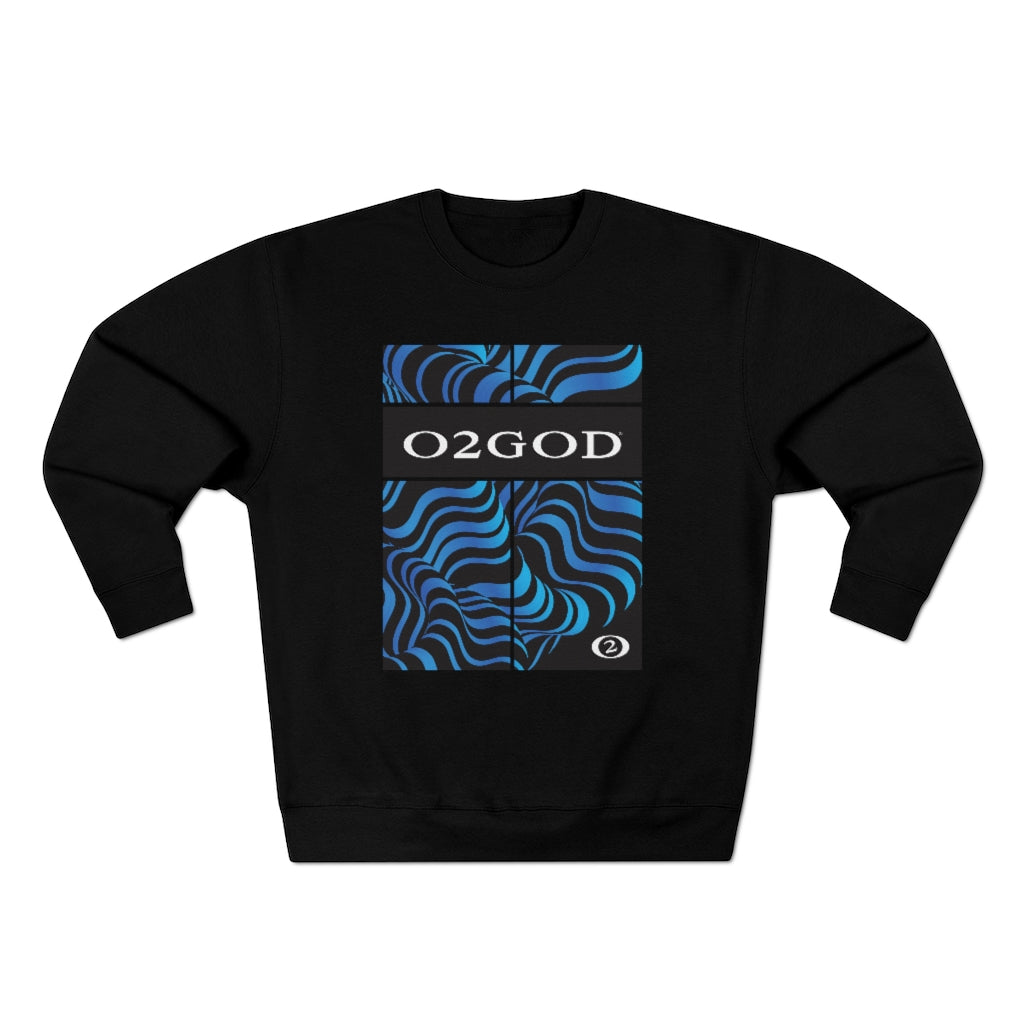 O2GOD Blue Wave Premium Crewneck Sweatshirt